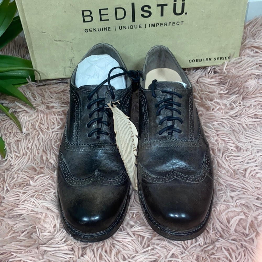 BED STU Men's Leather Brogue Wingtip Oxfords - Corsico II